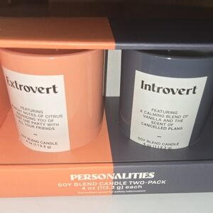 Persona Personalities Soy Blend Candle Set - Orange and Gray
